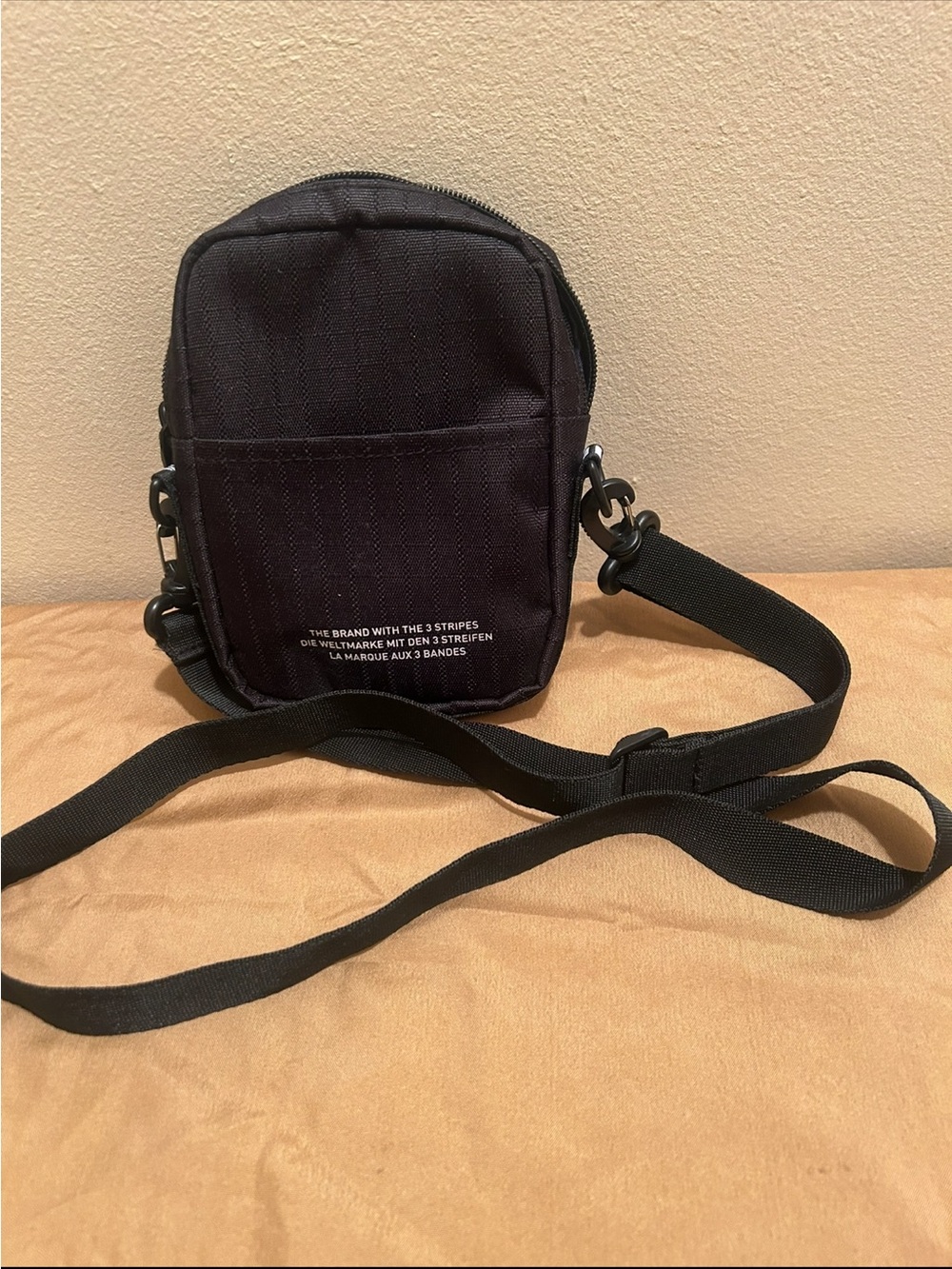adidas Black Trefoil Mini Crossbody Bag for Men - Picture 2 of 2